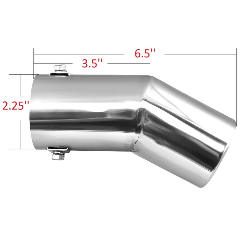 Tritrust Exhaust tip - to Fit 1.5 to 2 Inch Exhaust Tail Pipe Diameter- Stainless Steel to give Chrome Effect - Car Muffler Tips - Image 2